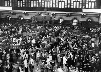 New York Menkul Kıymetler Borsası Ticaret Katı, 1941. | Underwood Archives / Getty Images / Wall Street Journal üzerinden.